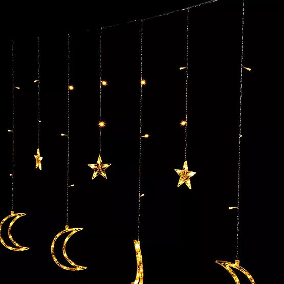 Light Chains Moons and Stars Christmas Lighting 96LED