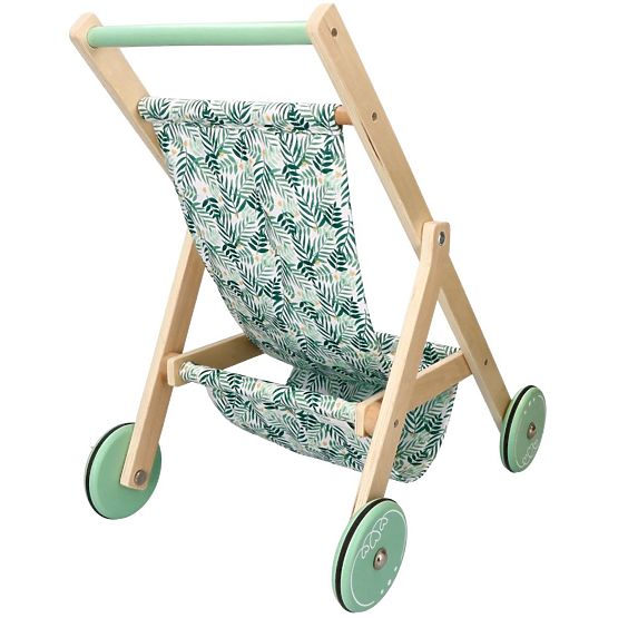Light Wooden Doll Stroller