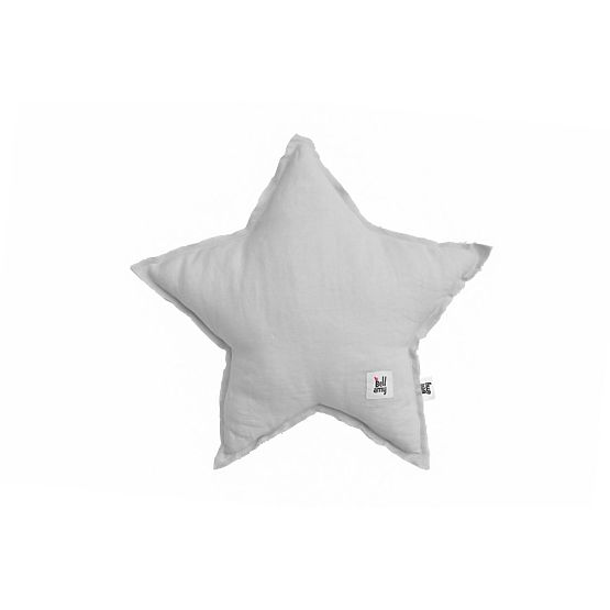 Linen pillow Star - gray