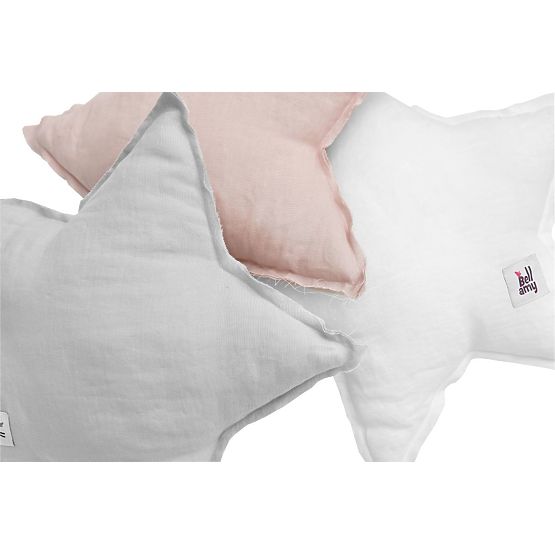 Linen pillow Star - pink