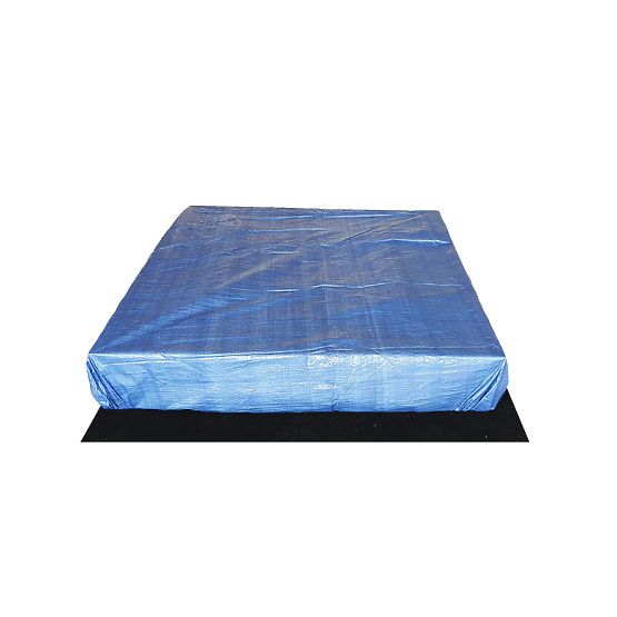 Closable Children's Sandbox with Benches - 120x120 cm