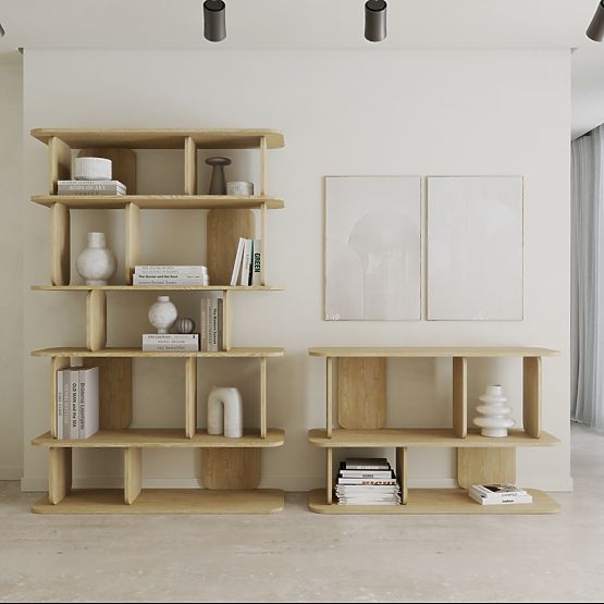 Low Shelf Tulumo, Rounded, Cremona Torro Oak