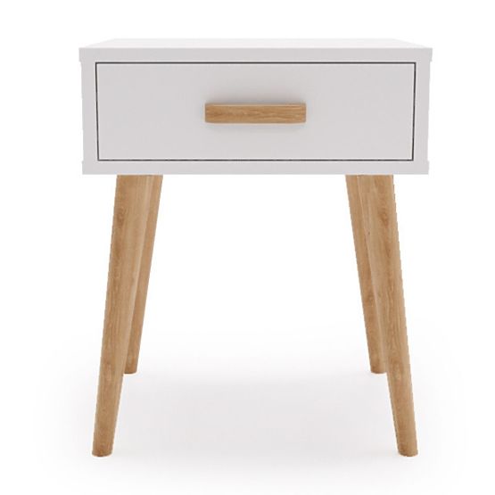 Luna White Nightstand, Nightstand