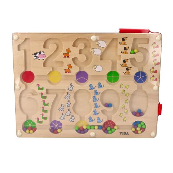 Magnetic Maze with Numbers