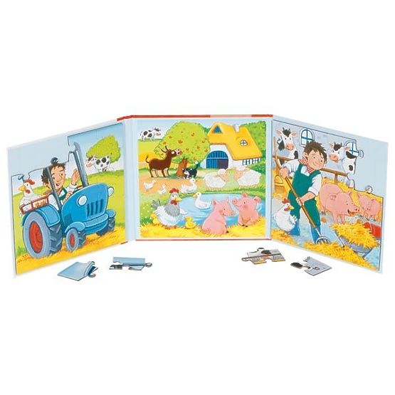 Magnetic Puzzle Book Farm