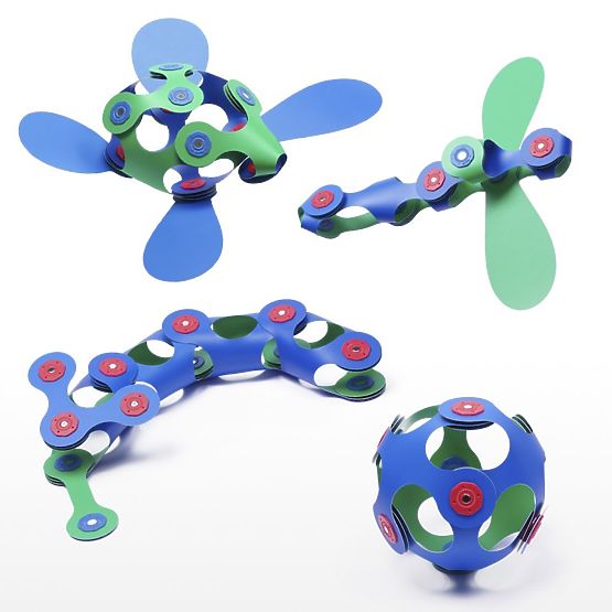 Magnetic Puzzle Clixo Itsy, Green-Blue