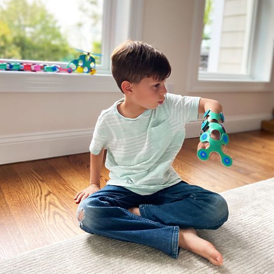 Magnetic Puzzle Clixo Itsy, Green-Blue