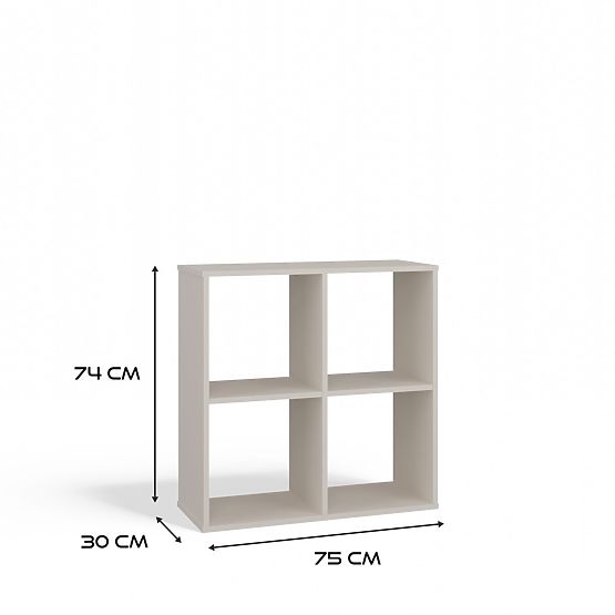 Malax 2x2 Shelf Unit CASHMERE