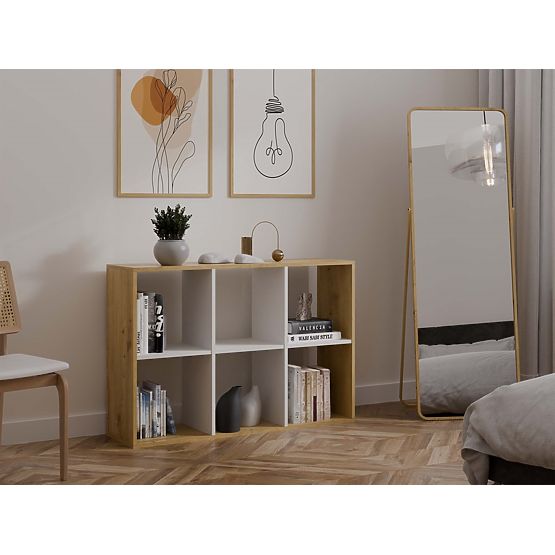 Malax 2X3 Shelf ARTISAN OAK WHITE
