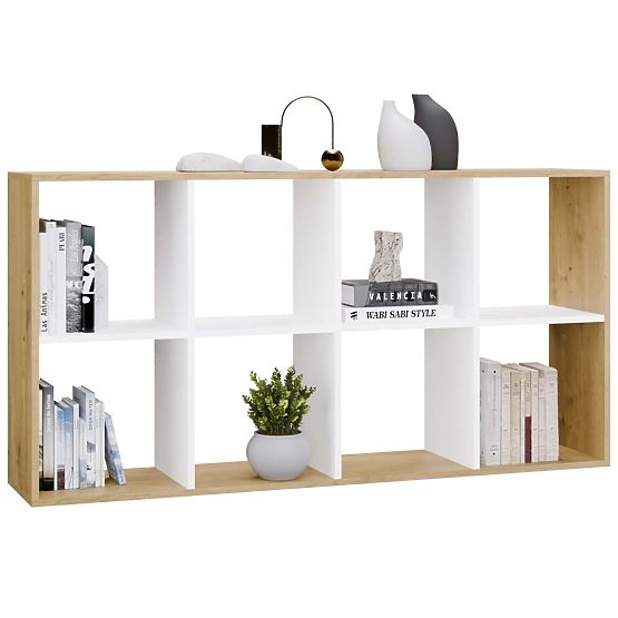Malax 2X4 Shelf OAK ARTISAN WHITE