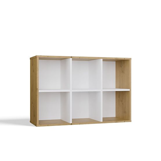 Malax MINI 2X3 Shelf OAK ARTISAN WHITE