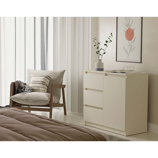 Malwa 1D3S Chest of Drawers in Cashmere Beige