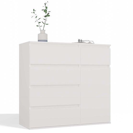 Malwa 1D5S White Dresser