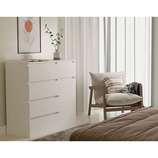 Malwa 1D5S White Dresser