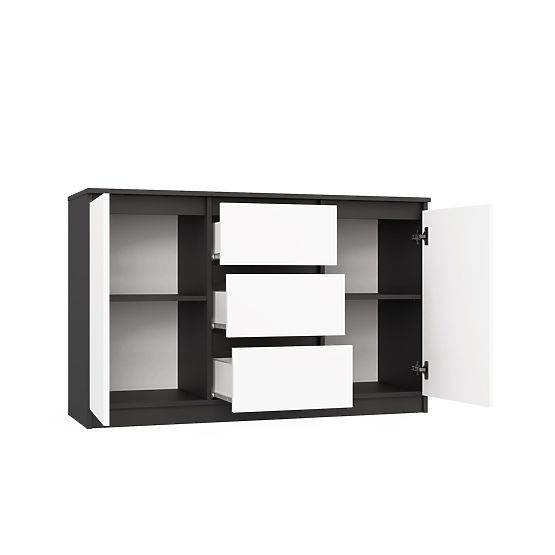 Malwa 2D3S Sideboard ANTHRACITE WHITE