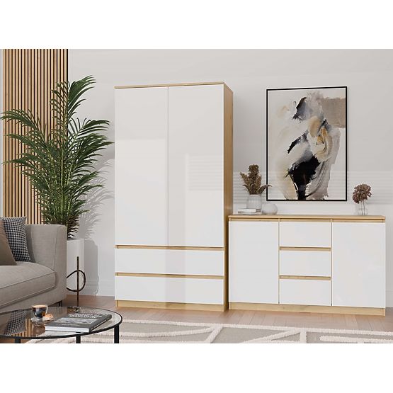Malwa 2D3S Sideboard OAK ARTISAN WHITE