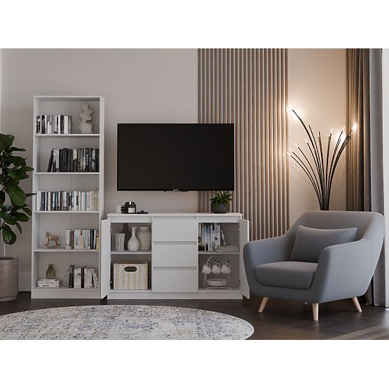 Malwa 2D3S White Dresser