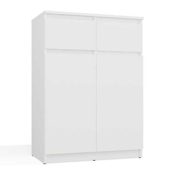 Malwa 2DD2S Sideboard Cabinet 2 Doors 2 Drawers for Living Room WHITE