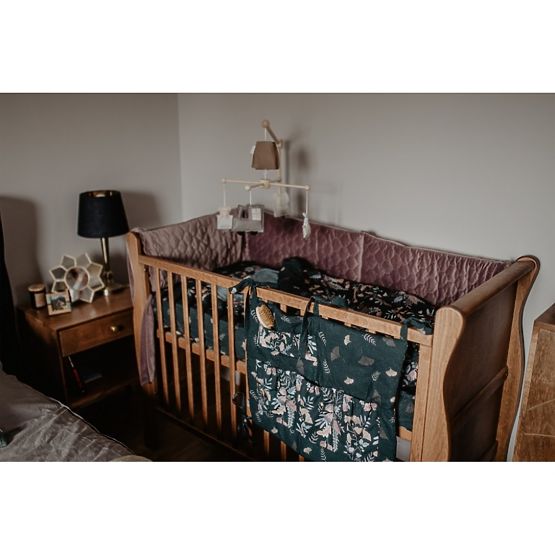 Mantinel for crib Secret Garden - purple