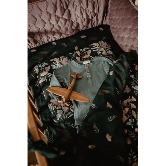 Mantinel for crib Secret Garden - purple