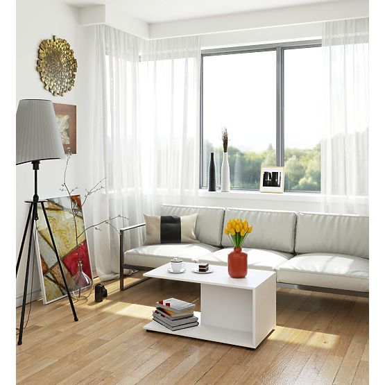 MARGO WHITE COFFEE TABLE