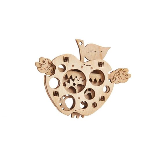 Mechanical Puzzle Apple with Worm