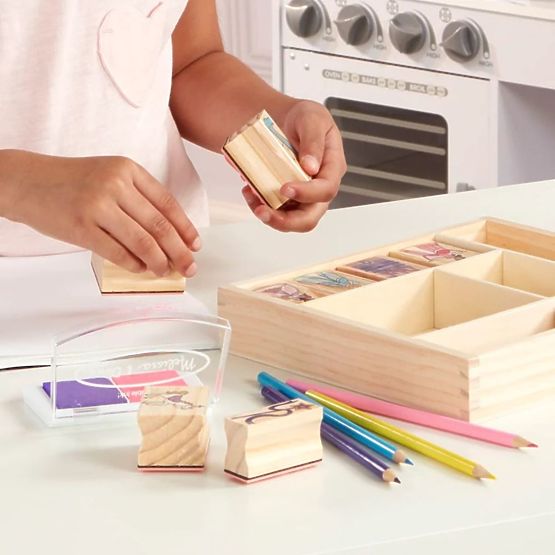 Melissa & Doug - Set of Princess wooden stamps