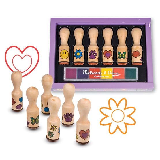 Melissa & Doug set of wooden stamps - 6 pcs