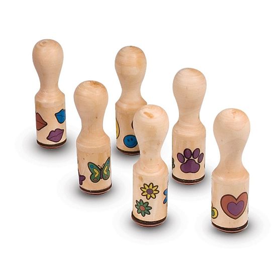 Melissa & Doug set of wooden stamps - 6 pcs