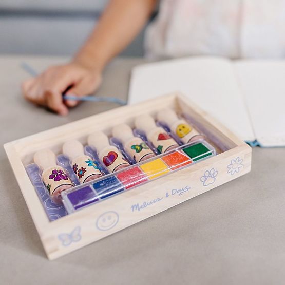 Melissa & Doug set of wooden stamps - 6 pcs