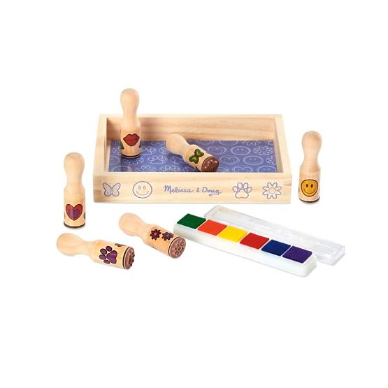 Melissa & Doug set of wooden stamps - 6 pcs