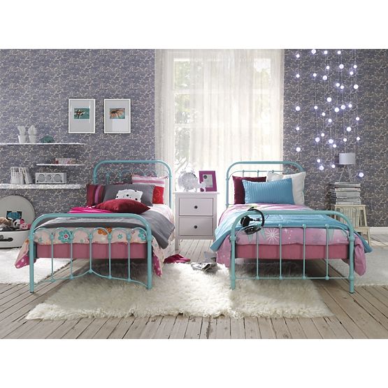 Metal bed Bibi 200x90 cm turquoise