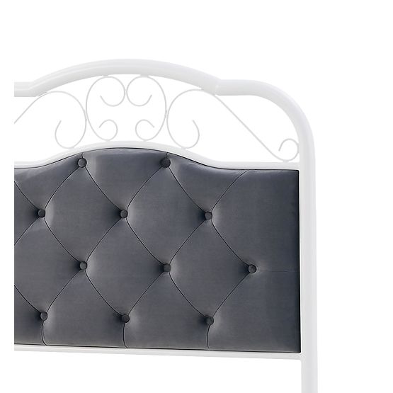 Metal bed FABRIZIA 90 x 200 cm - White