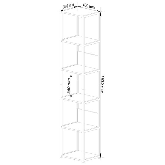 METAL SHELF LOFT 400 WHITE/SONOMA OAK
