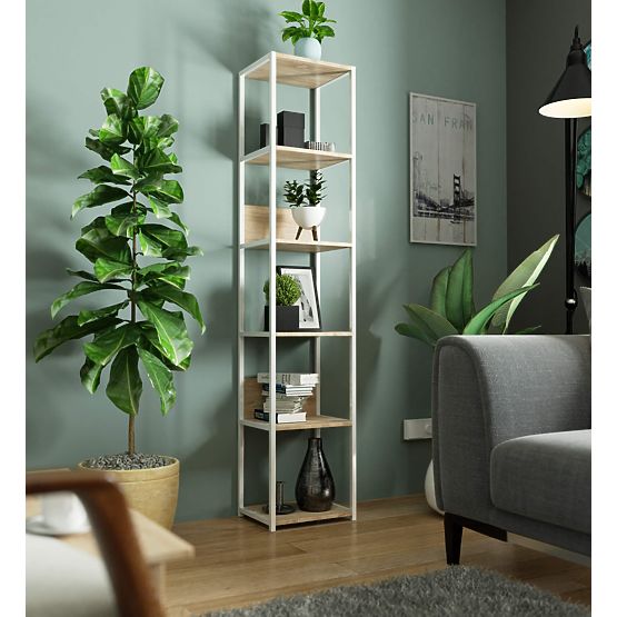 METAL SHELF LOFT 400 WHITE/SONOMA OAK
