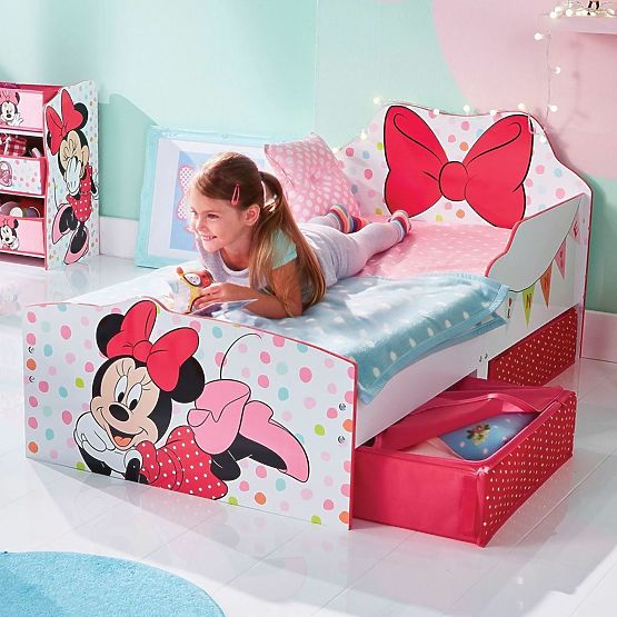 Children's Bed Minnie Mouse with Storage Space