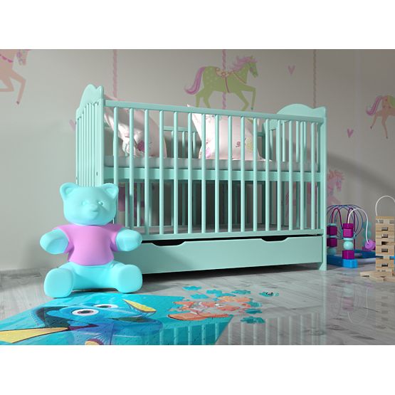 Mint Green Alek Baby Cot banaby.ie