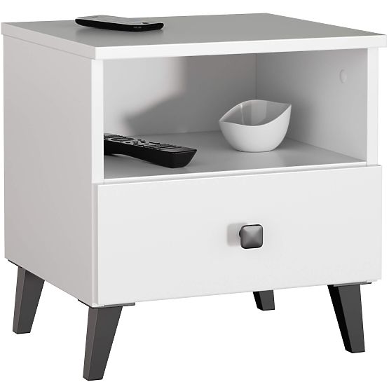 MOBI K-01 WHITE BLACK CHEST OF DRAWERS