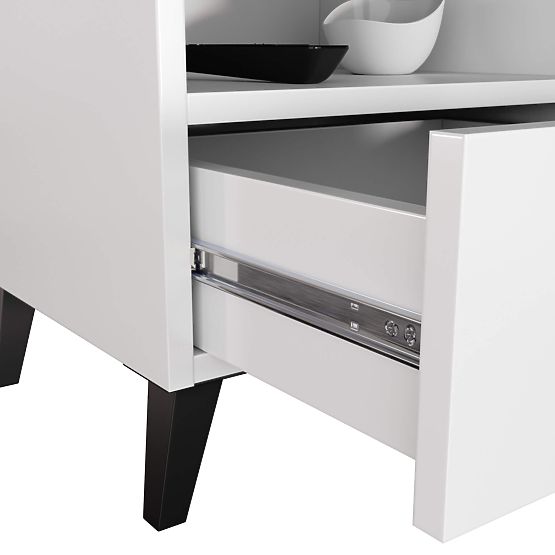 MOBI K-01 WHITE BLACK CHEST OF DRAWERS
