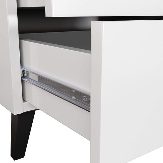 MOBI K-04 WHITE BLACK CHEST OF DRAWERS