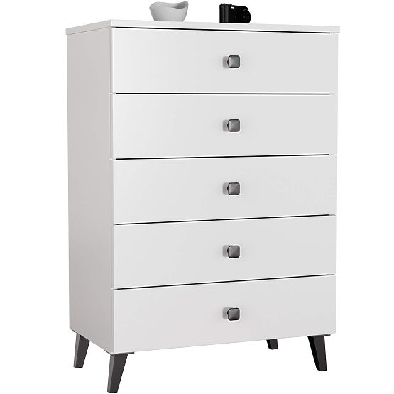 MOBI K-05 WHITE BLACK CHEST OF DRAWERS