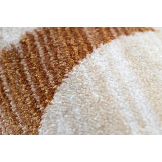 Modern Children's Rug TOYS 75323 TEDDY BEAR, Irregular Shape, Cream, Red Fuchsia