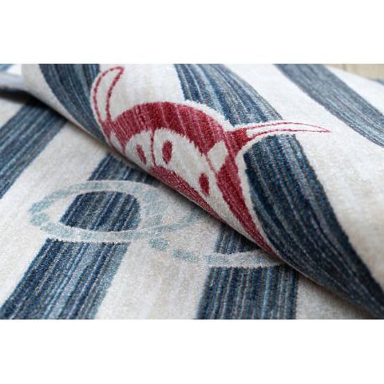 Modern Children's Rug TOYS 75324 ANCHOR, Irregular Shape, Cream, Turquoise, Dark Blue