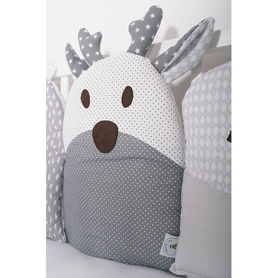 Modular mantinel for crib - gray