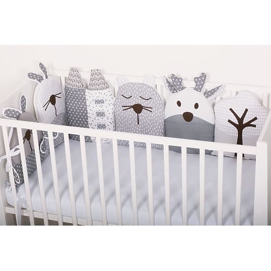 Modular mantinel for crib - gray