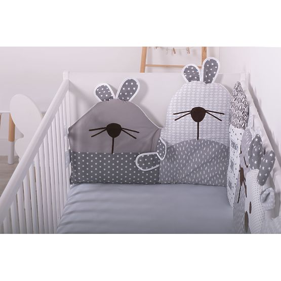 Modular mantinel for crib - gray