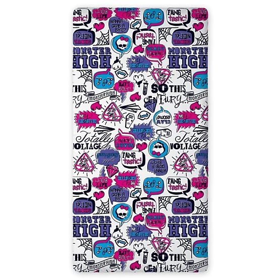 Monster High Cotton Bed Sheet + FREE Monster High Pillow Case