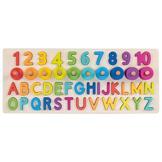 Montessori Alphanumeric Puzzle, Letters and Numbers