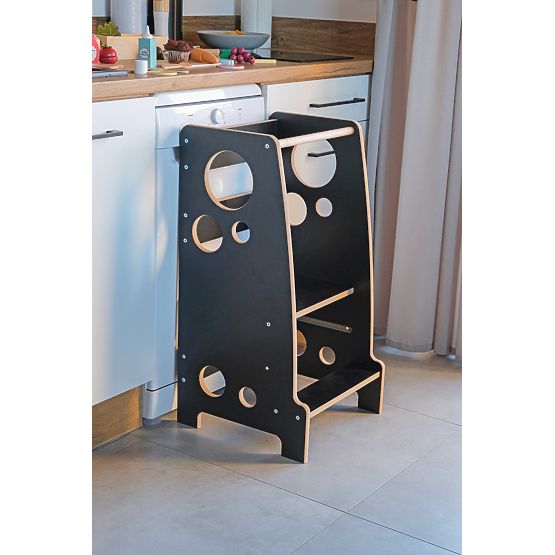 Montessori learning tower Rings Black