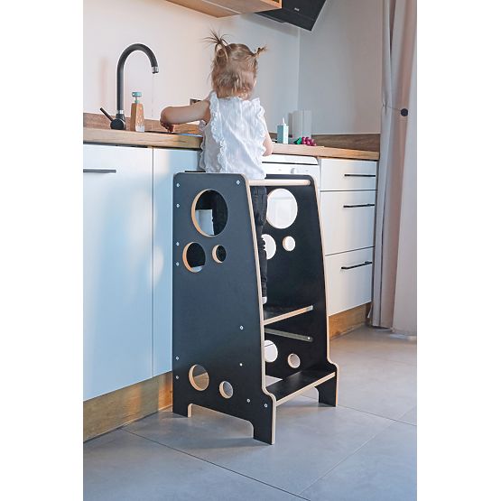 Montessori learning tower Rings Black